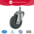 Plate Swivel Industrial Plastic Core Gray Rubber Casters